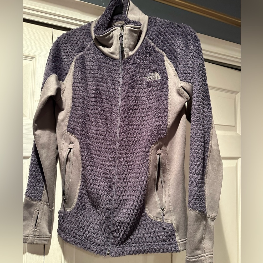 North Face Purple Fur Zip Up Jacket